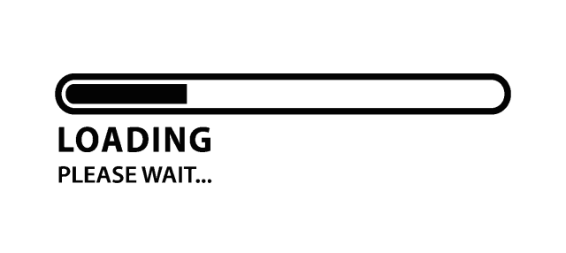 A classic please wait loading bar